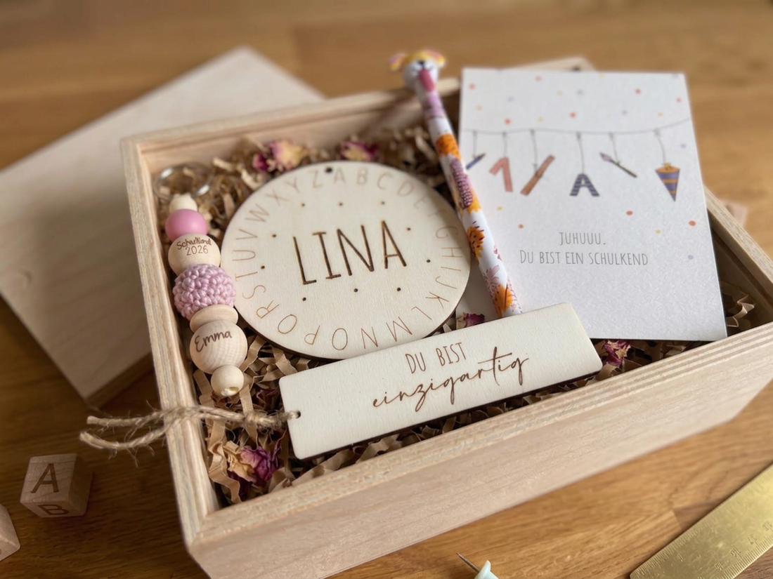 Personalisiertes Geschenkeset zum Schulanfang