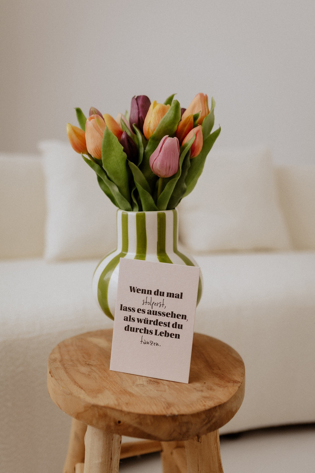 Postkarte "durchs Leben tanzen"