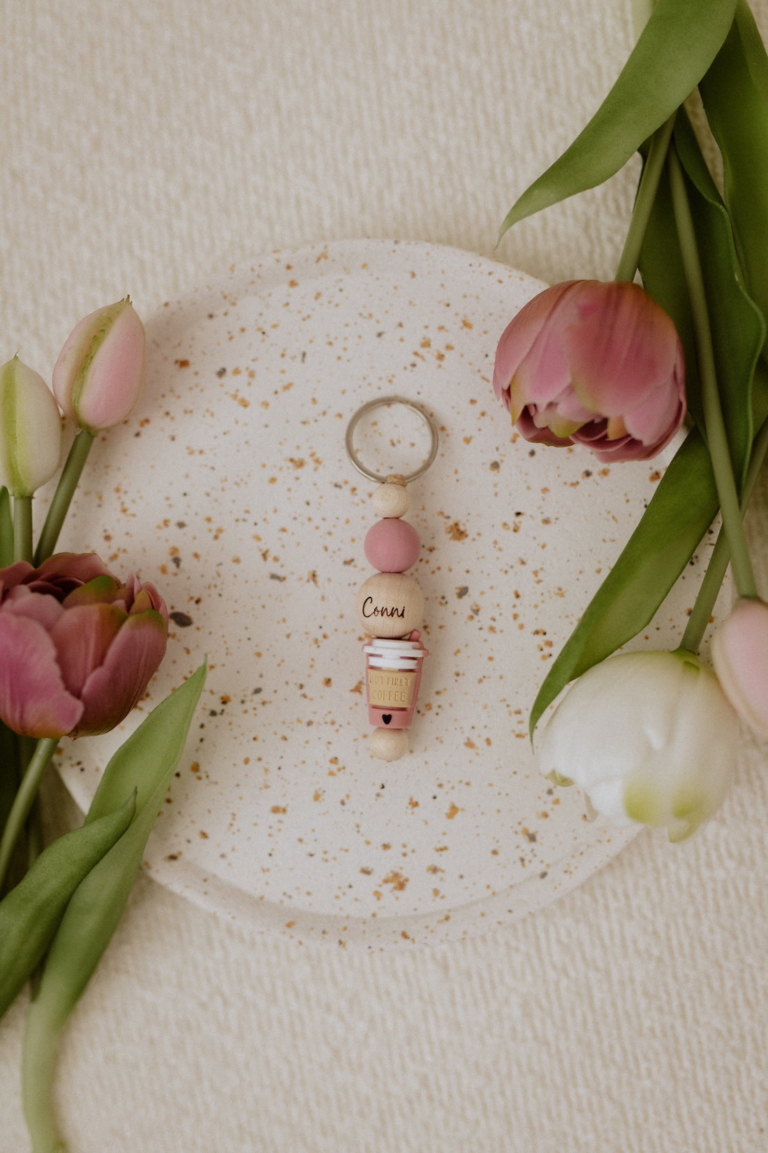 Schlüsselanhänger "But first Coffee"