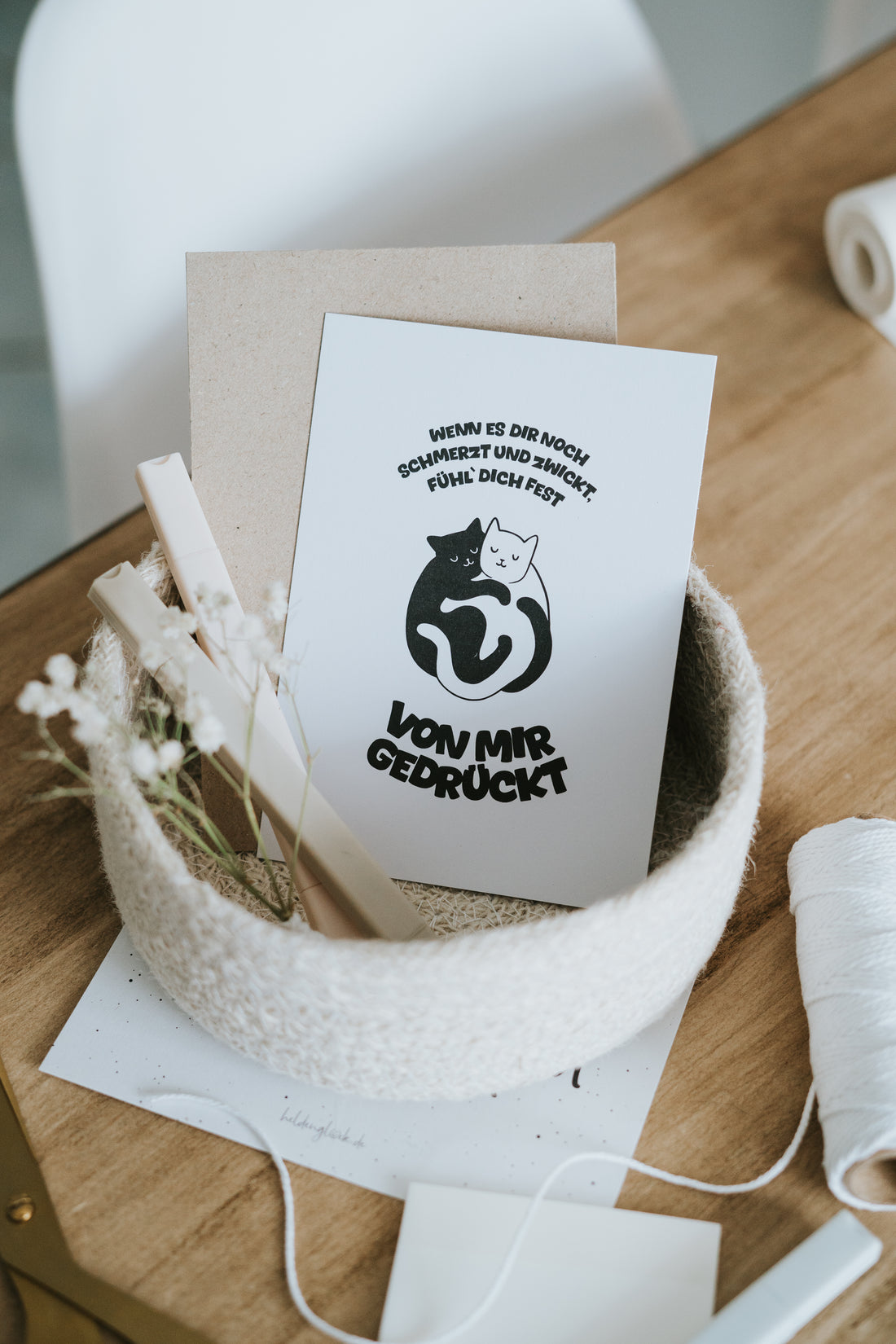 Postkarte "Fühl dich gedrückt"