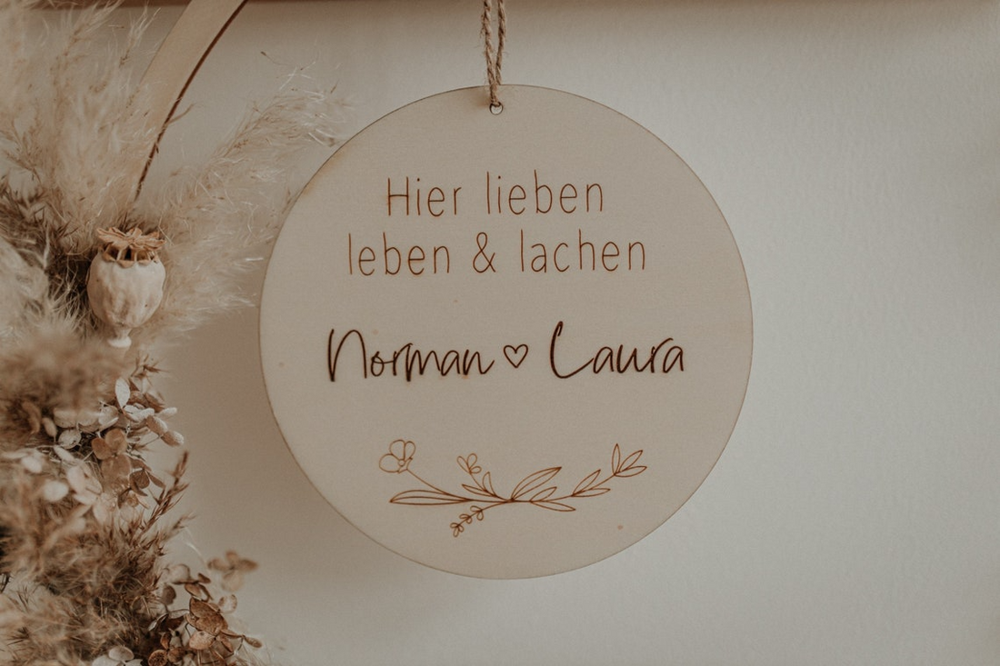 Familienschild "leben-lieben-lachen"