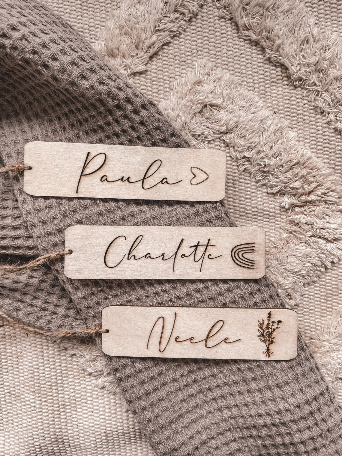 Naturholz Lesezeichen Mit Perlenquaste - Personalisiertes Holzlesezeichen Für Buchliebhaber