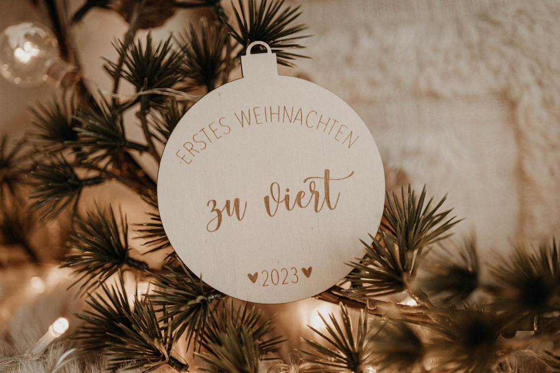 Weihnachtskugel „Erstes Weihnachten zu dritt“