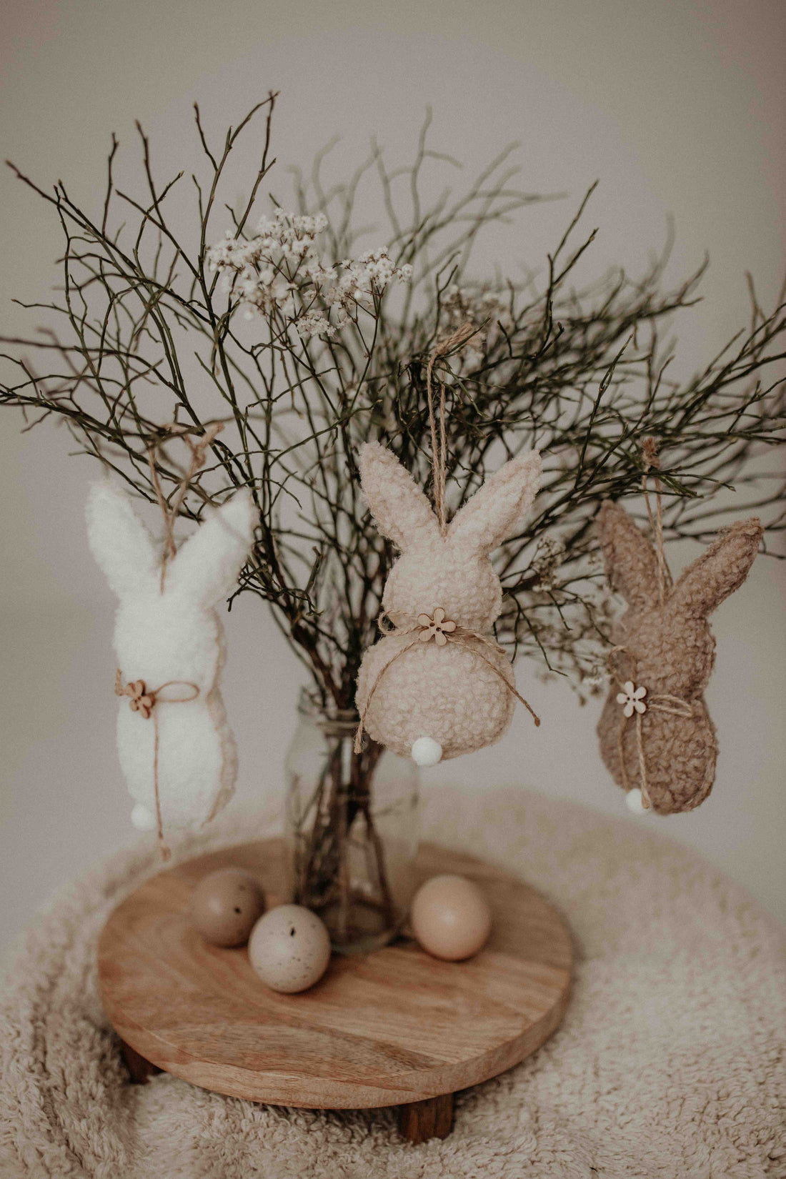 Plüschosterhase Anhänger I Osterkorbanhänger