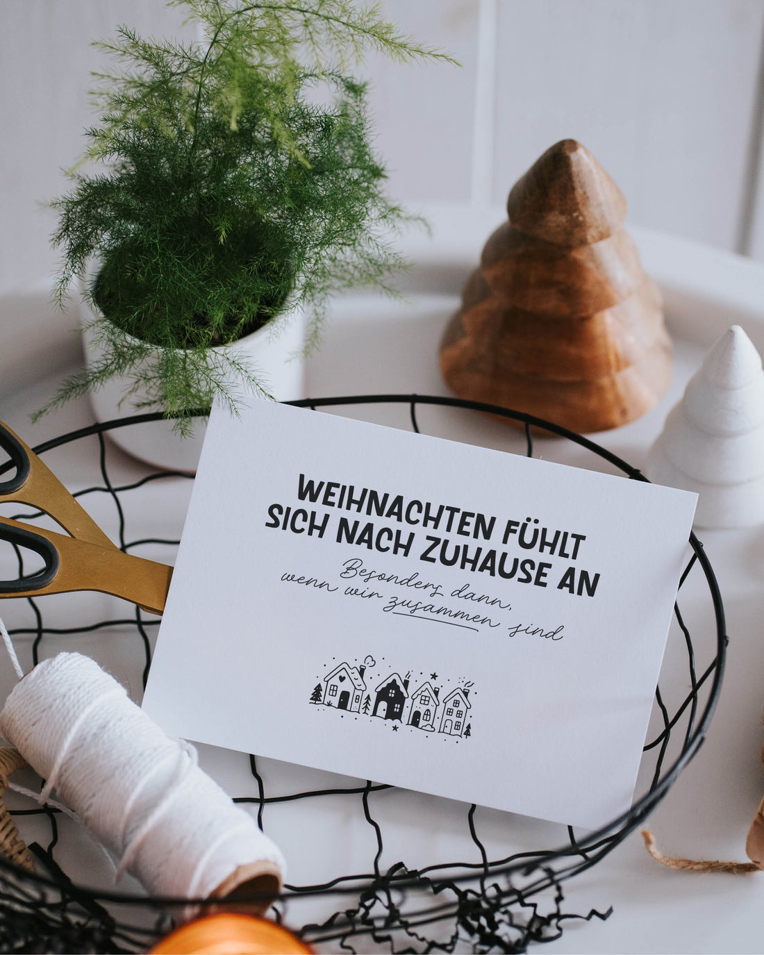 Postkarte "Weihnachten Zuhause"